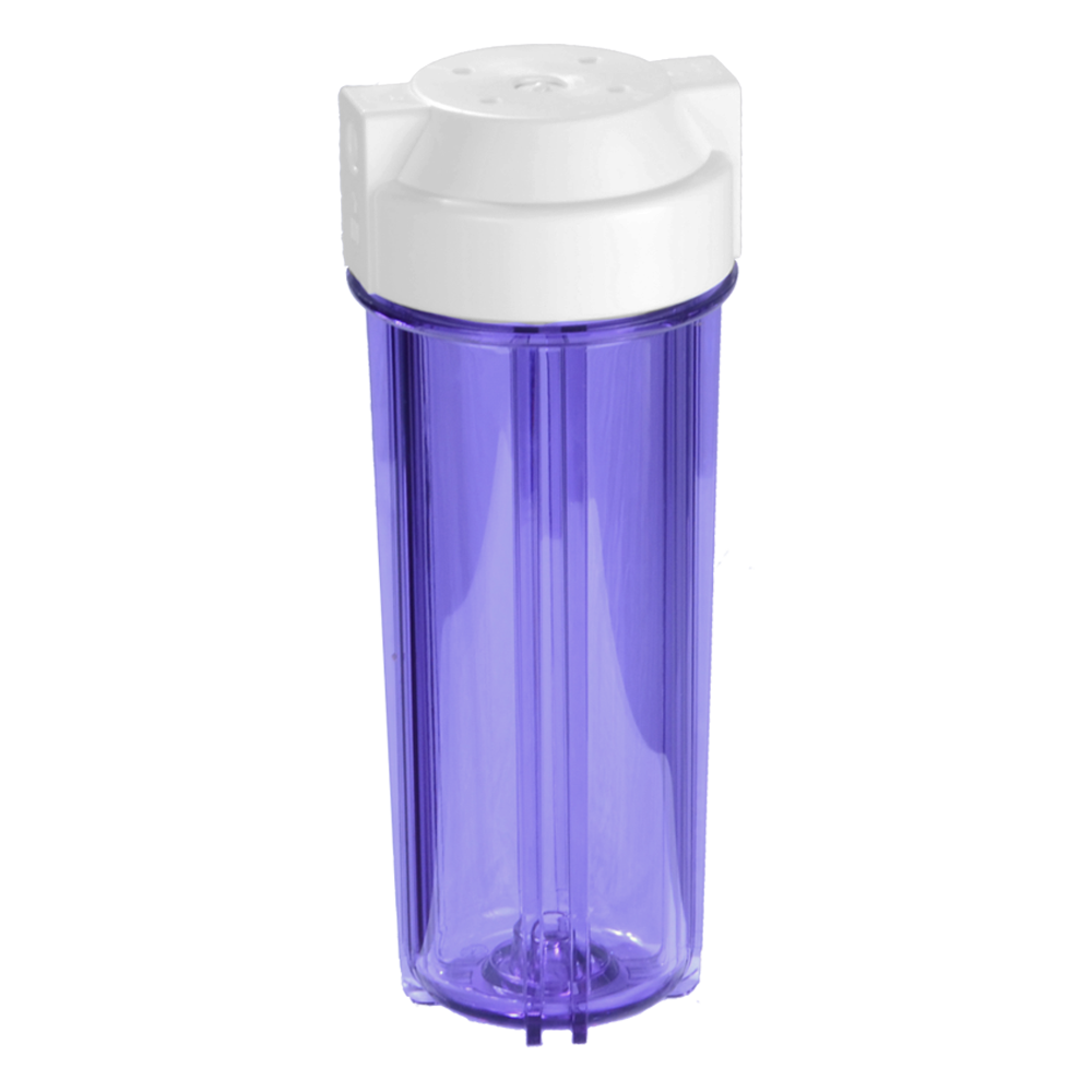 EGS1-10CW 10” filter housing clear (d/o) 1/4”